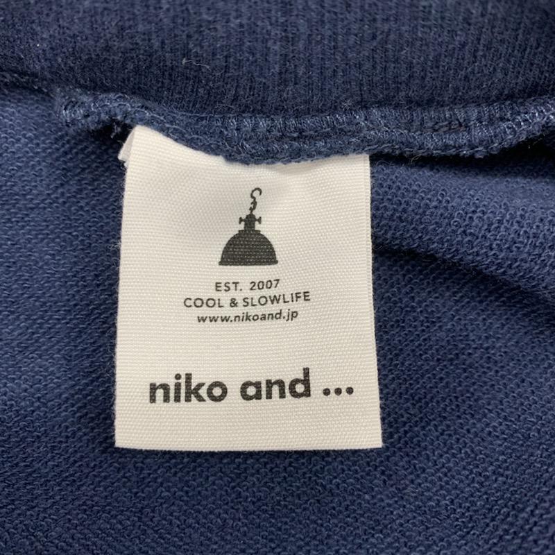 ニコアンド niko and... スカート ひざ丈スカート 台形スカート 花柄 花柄 紺 / ネイビー /  レディース USED 古着 中古 10032147