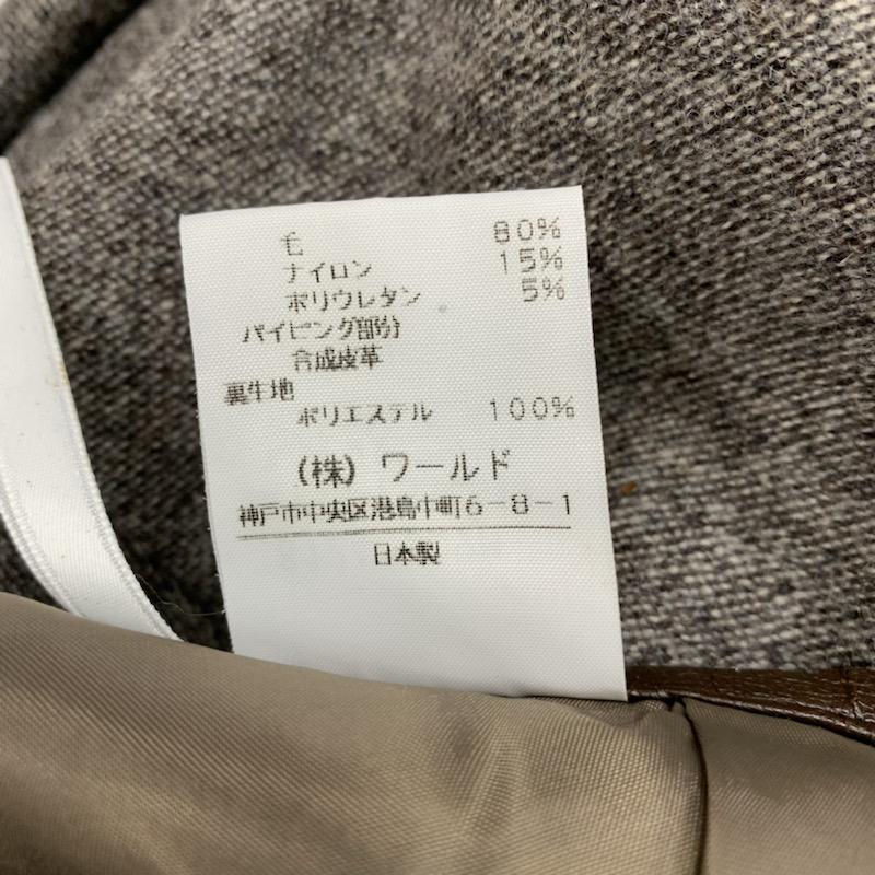 アンタイトル UNTITLED スカート ひざ丈スカート Aラインスカート 無地 3 無地 茶 / ブラウン /  レディース USED 古着 中古 10032148