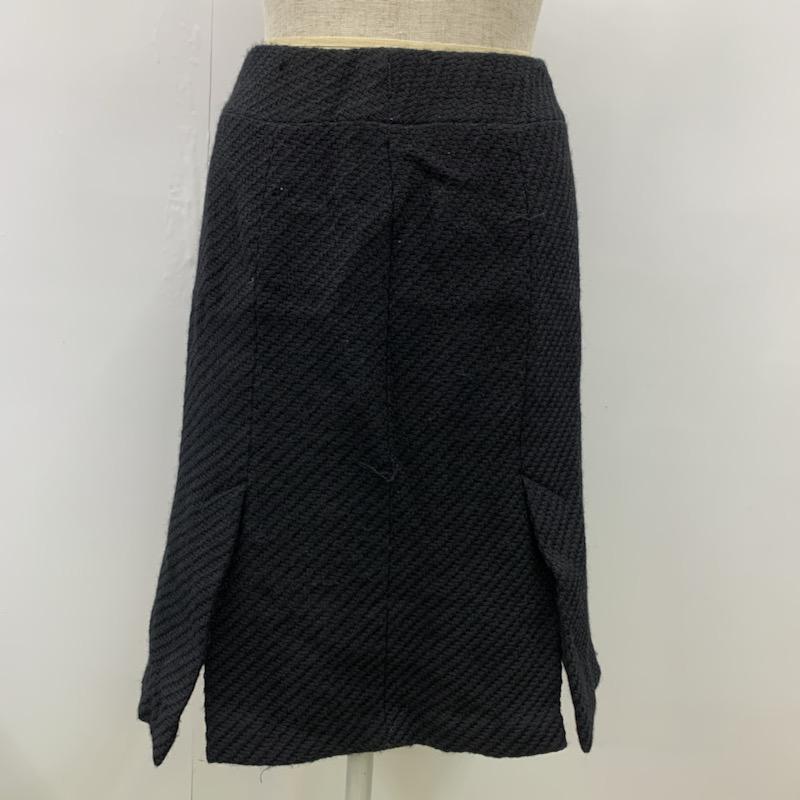 プロポーションボディドレッシング PROPORTION BODY DRESSING スカート ひざ丈スカート ミディアム丈 無地 フレアスカート 1 無地 黒 / ブラック /  レディース USED 古着 中古 10032150
