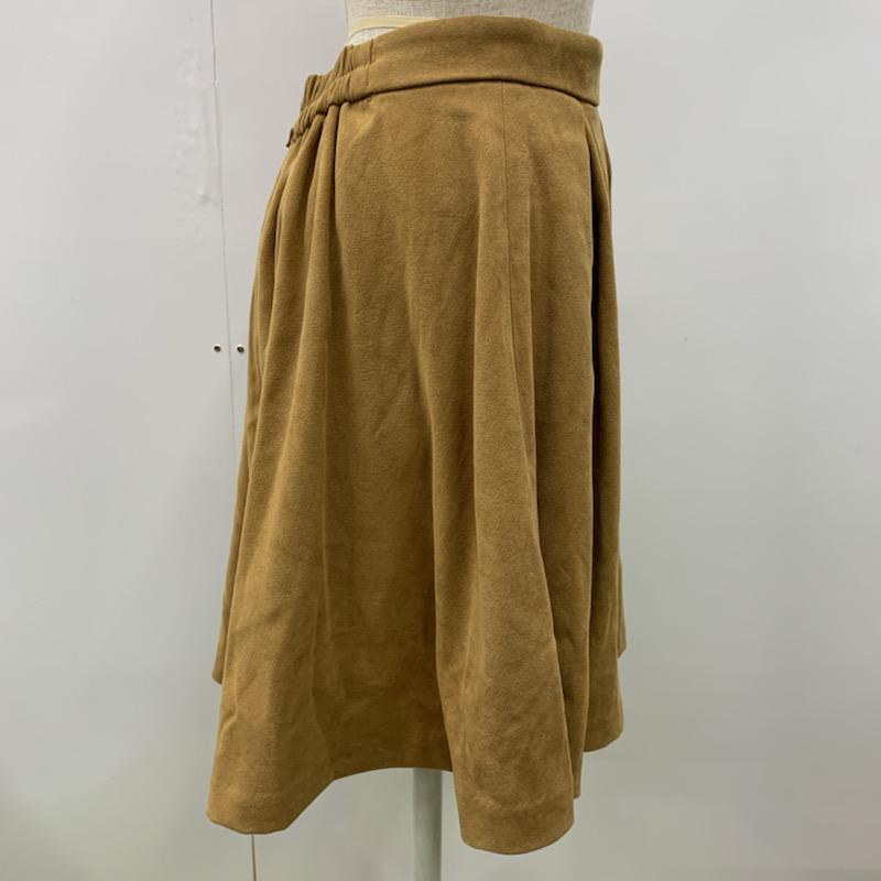 イング INGNI スカート ひざ丈スカート ギャザースカート 無地 M 無地 キャメル / キャメル /  レディース USED 古着 中古 10032152