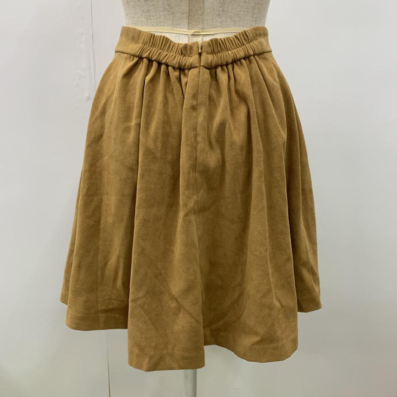 イング INGNI スカート ひざ丈スカート ギャザースカート 無地 M 無地 キャメル / キャメル /  レディース USED 古着 中古 10032152