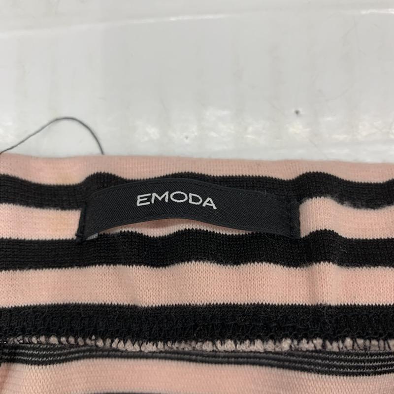 エモダ EMODA スカート ミニスカート タイトスカート ボーダー M ボーダー柄 黒 / ブラック / X 桃 / ピンク /  レディース USED 古着 中古 10032157