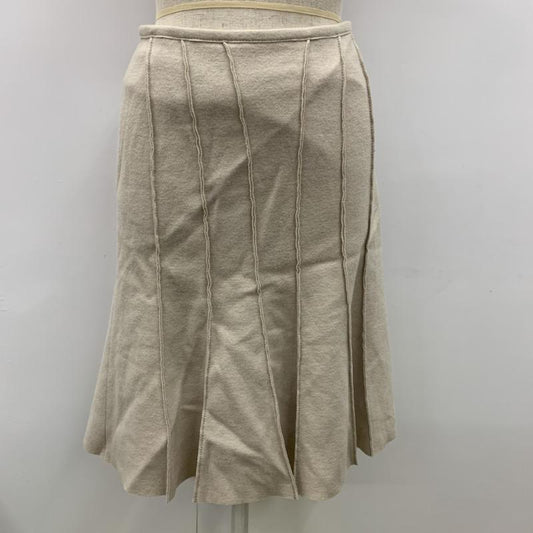 アンタイトル UNTITLED スカート ひざ丈スカート プリーツスカート 無地 0 無地 ベージュ / ベージュ /  レディース USED 古着 中古 10032160