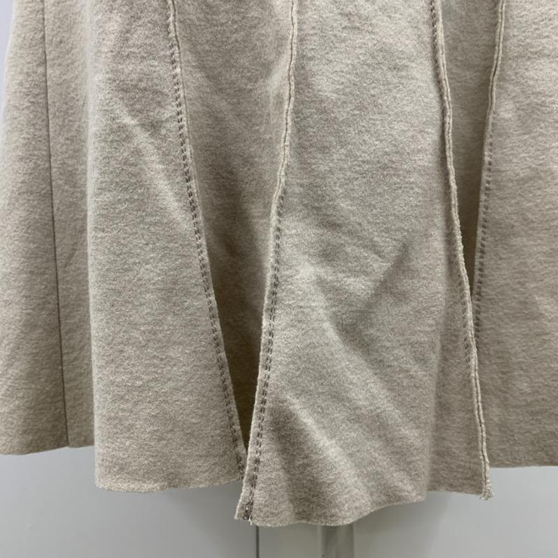 アンタイトル UNTITLED スカート ひざ丈スカート プリーツスカート 無地 0 無地 ベージュ / ベージュ /  レディース USED 古着 中古 10032160
