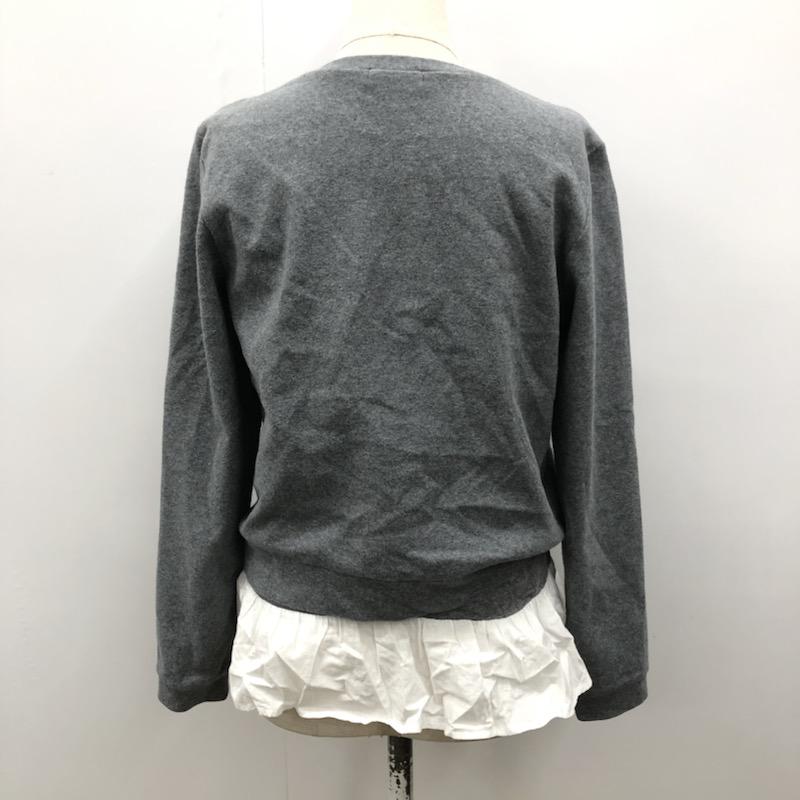 アースミュージックアンドエコロジー earth music&ecology カットソー 長袖 無地 M 無地 灰 / グレー / X 白 / ホワイト /  レディース USED 古着 中古 10032188