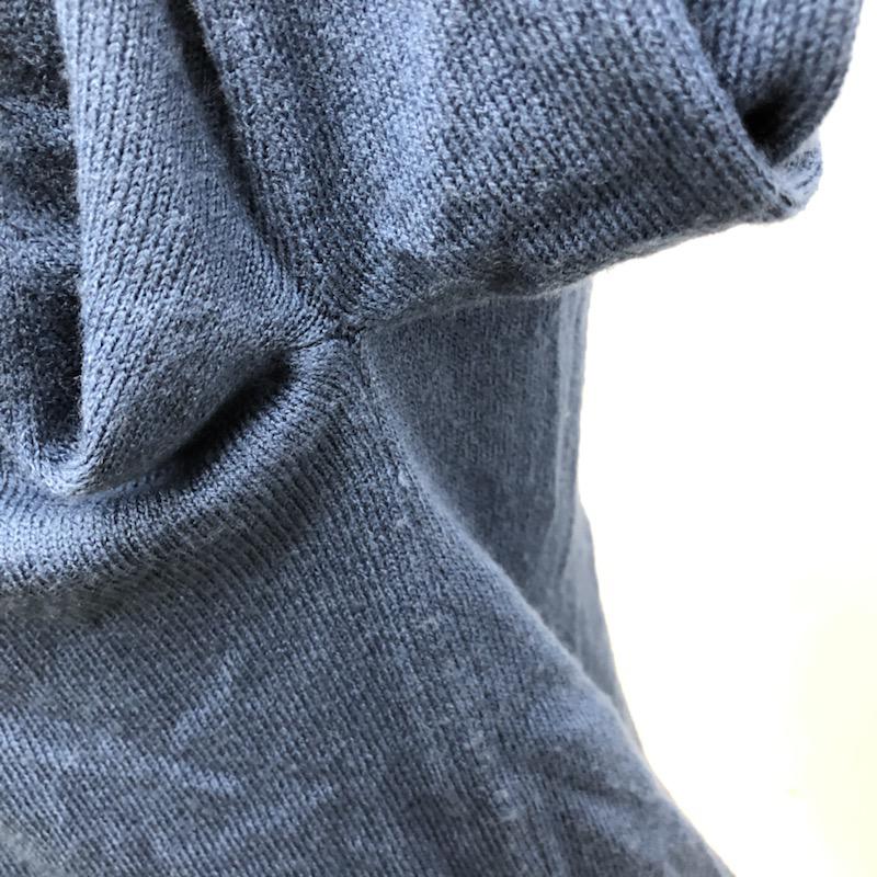 フリーズマート FREE'S MART カットソー 七分袖 無地 レース M 無地 X レース柄 青 / ブルー / X アイボリー / アイボリー /  レディース USED 古着 中古 10032189