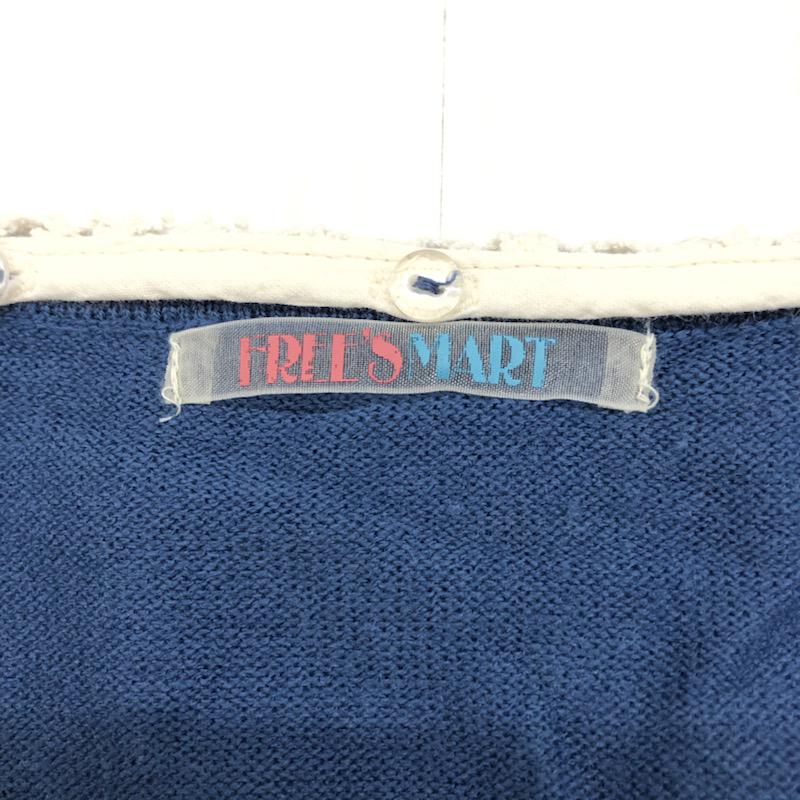 フリーズマート FREE'S MART カットソー 七分袖 無地 レース M 無地 X レース柄 青 / ブルー / X アイボリー / アイボリー /  レディース USED 古着 中古 10032189