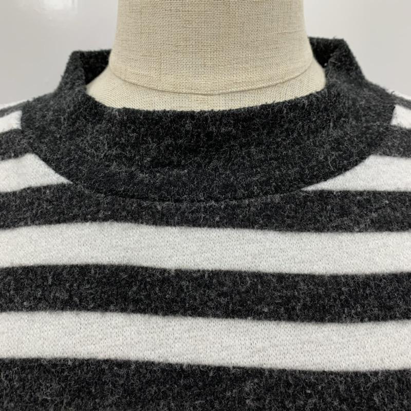 ローリーズファーム LOWRYS FARM カットソー 長袖 ボーダー M ボーダー柄 白 / ホワイト / X 黒 / ブラック /  レディース USED 古着 中古 10032277