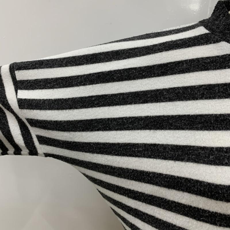 ローリーズファーム LOWRYS FARM カットソー 長袖 ボーダー M ボーダー柄 白 / ホワイト / X 黒 / ブラック /  レディース USED 古着 中古 10032277