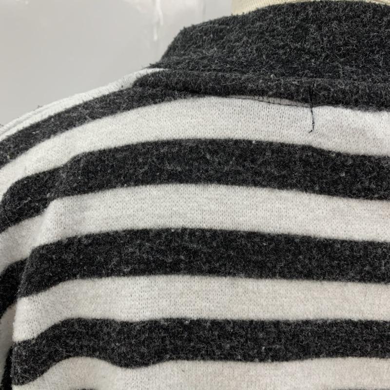 ローリーズファーム LOWRYS FARM カットソー 長袖 ボーダー M ボーダー柄 白 / ホワイト / X 黒 / ブラック /  レディース USED 古着 中古 10032277