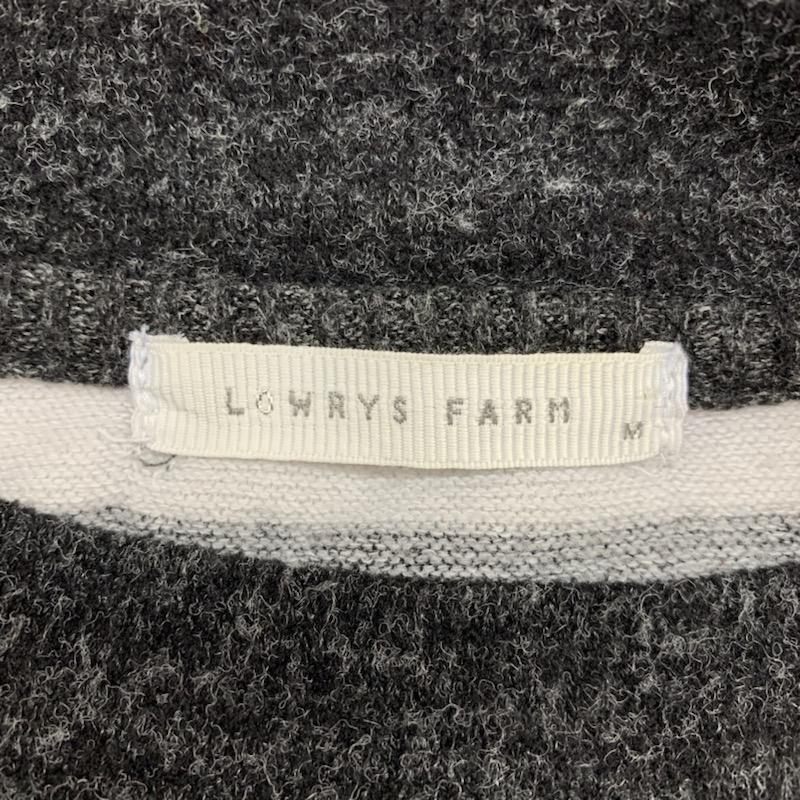 ローリーズファーム LOWRYS FARM カットソー 長袖 ボーダー M ボーダー柄 白 / ホワイト / X 黒 / ブラック /  レディース USED 古着 中古 10032277