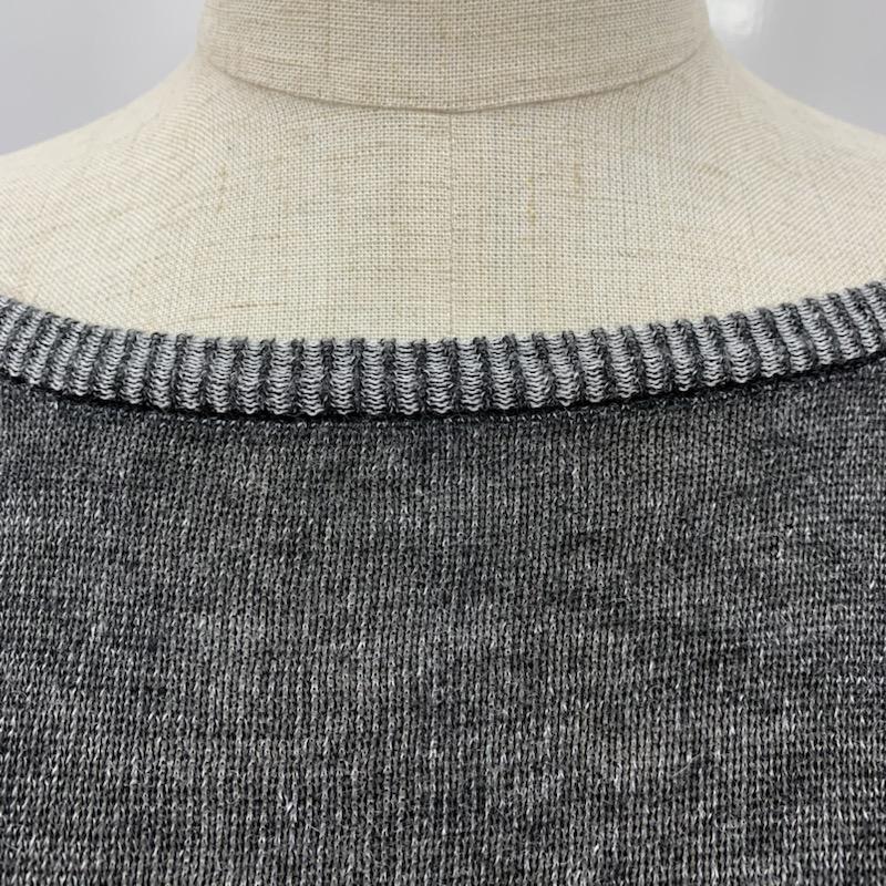 ニコアンド niko and... カットソー 七分袖 無地 無地 灰 / グレー / X ダークグレー / ダークグレー /  レディース USED 古着 中古 10032285