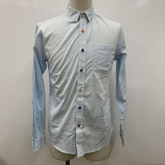 ブラウニー BROWNY シャツ、ブラウス 長袖 S 無地 水色 / ライトブルー /  メンズ USED 古着 中古 10032413