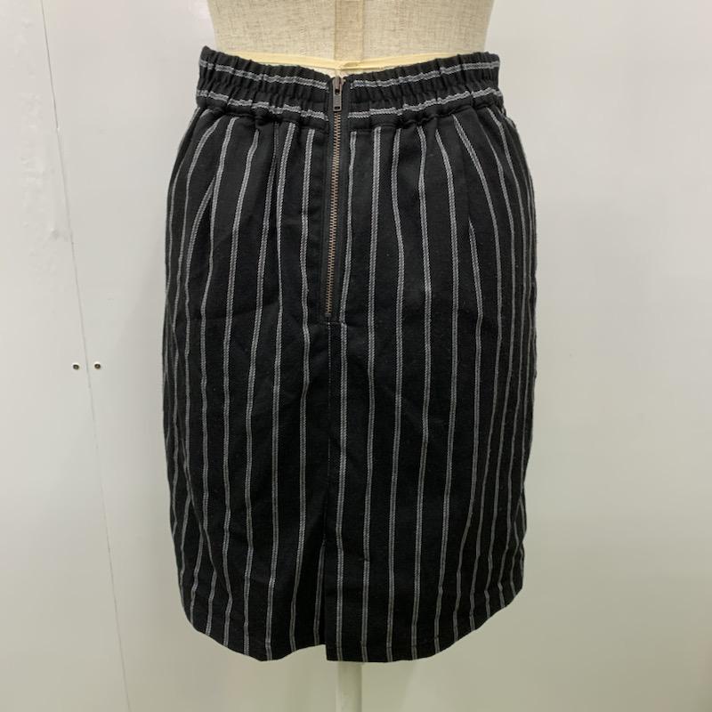 ミスティウーマン mysty woman スカート ミニスカート ストライプ M ストライプ 紺 / ネイビー /  レディース USED 古着 中古 10032478