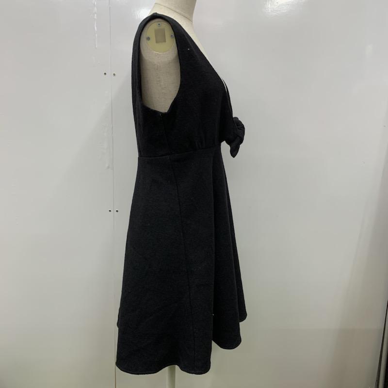 ティティーアンドコー titty&Co. ワンピース ミニスカート M 無地 黒 / ブラック /  レディース USED 古着 中古 10032500