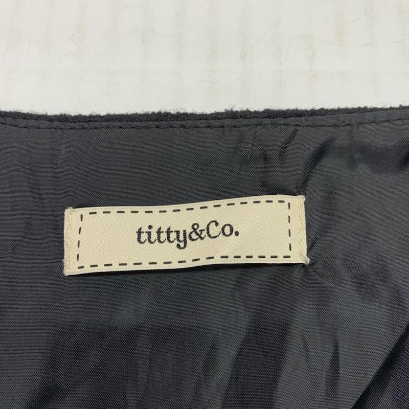 ティティーアンドコー titty&Co. ワンピース ミニスカート M 無地 黒 / ブラック /  レディース USED 古着 中古 10032500