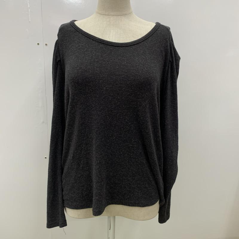 ケービーエフ KBF カットソー 長袖 無地 無地 ダークグレー / ダークグレー /  レディース USED 古着 中古 10032531