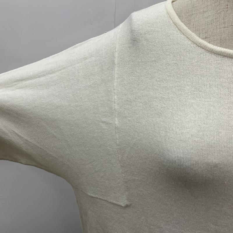 エージーバイアクアガール AGBYAQUAGIRL カットソー 七分袖 無地 切り替え 無地 白 / ホワイト / X 黒 / ブラック /  レディース USED 古着 中古 10032546