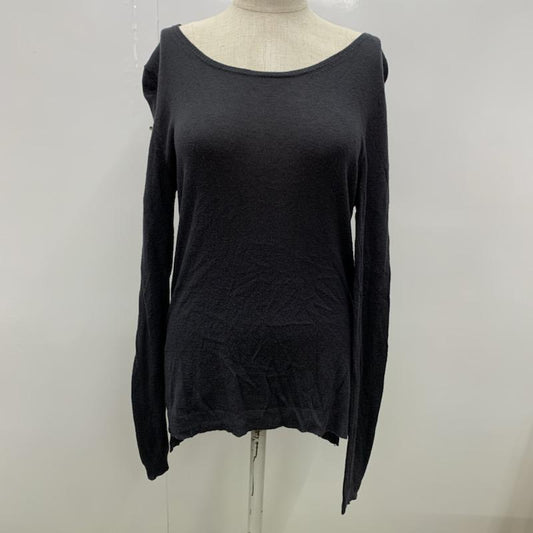 グリーンレーベルリラクシング green label relaxing ニット、セーター 長袖 無地 無地 ダークグレー / ダークグレー /  レディース USED 古着 中古 10032549