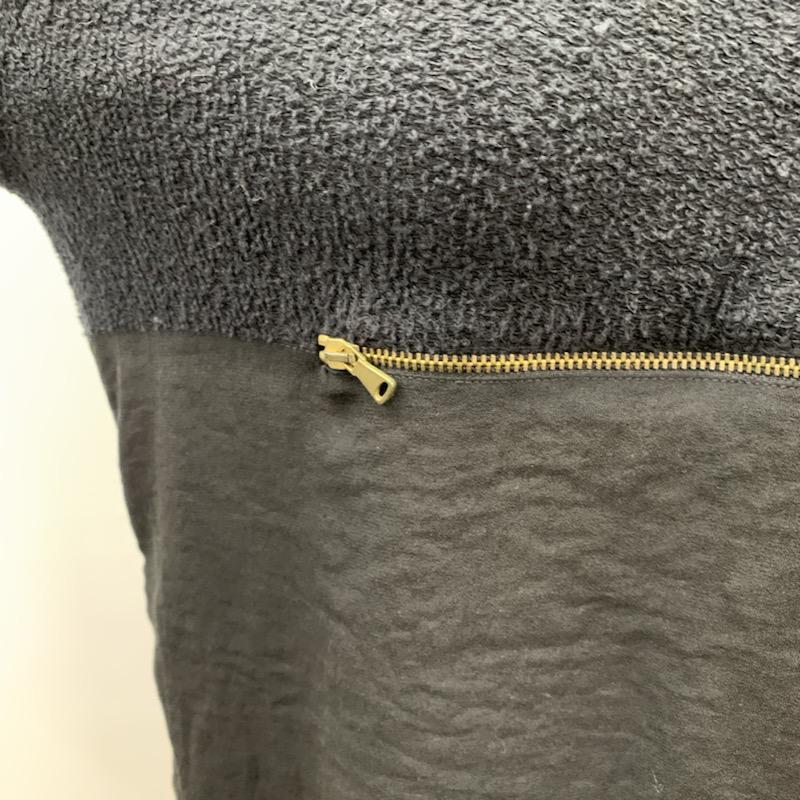 ザラ ZARA カットソー 長袖 無地 切り替え M 無地 黒 / ブラック /  レディース USED 古着 中古 10032550