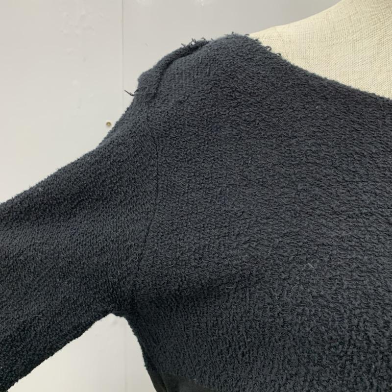 ザラ ZARA カットソー 長袖 無地 切り替え M 無地 黒 / ブラック /  レディース USED 古着 中古 10032550