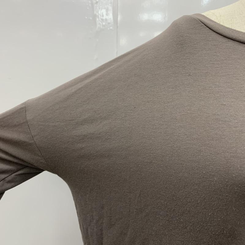 レイビームス Ray BEAMS カットソー 長袖 無地 バイカラー 無地 茶 / ブラウン / X マゼンタ / マゼンタ /  レディース USED 古着 中古 10032553