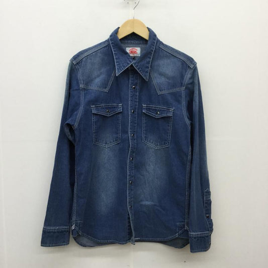 ラウンドハウス ROUND HOUSE シャツ、ブラウス 長袖 M  青 / ブルー /  メンズ USED 古着 中古 10032638