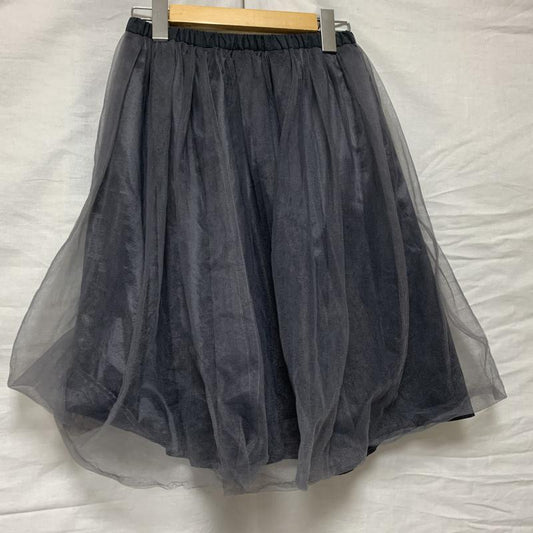 アーバンリサーチ URBAN RESEARCH スカート ひざ丈スカート チュールスカート FREE 無地 紺 / ネイビー /  レディース USED 古着 中古 10032816
