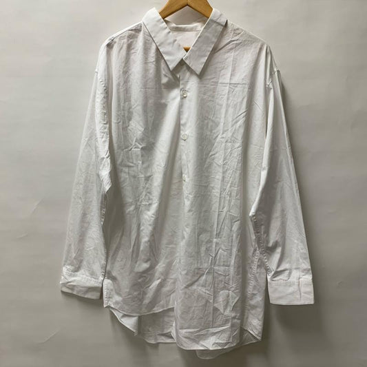 ラッドミュージシャン LAD MUSICIAN シャツ、ブラウス 長袖 アシンメトリー アシメ シャツ 2218-103 44 無地 白 / ホワイト /  メンズ USED 古着 中古 10032901