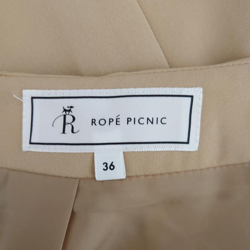 ロペピクニック ROPE' PICNIC スカート ひざ丈スカート 36 無地 ベージュ / ベージュ /  レディース USED 古着 中古 10032918