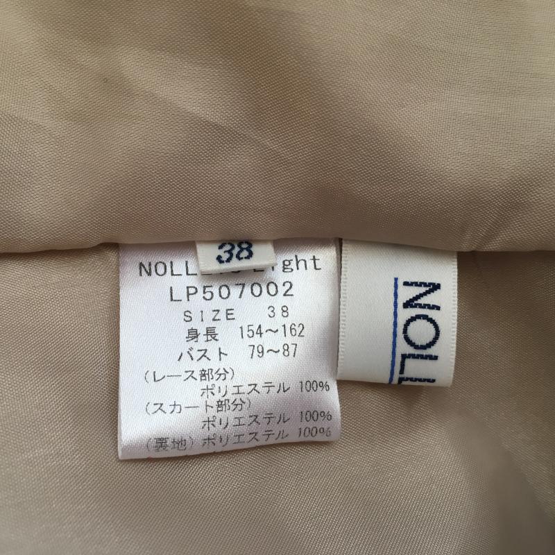 ノーリーズライト NOLLEY'S Light ワンピース ひざ丈スカート 38 総柄 X 無地 紺 / ネイビー / X ベージュ / ベージュ /  レディース USED 古着 中古 10032931