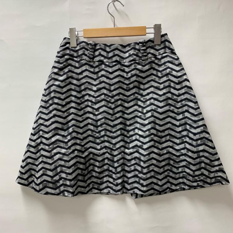ジョルジオアルマーニ GIORGIO ARMANI スカート ミニスカート 38 総柄 X  黒 / ブラック / X 銀 / シルバー /  レディース USED 古着 中古 10032954