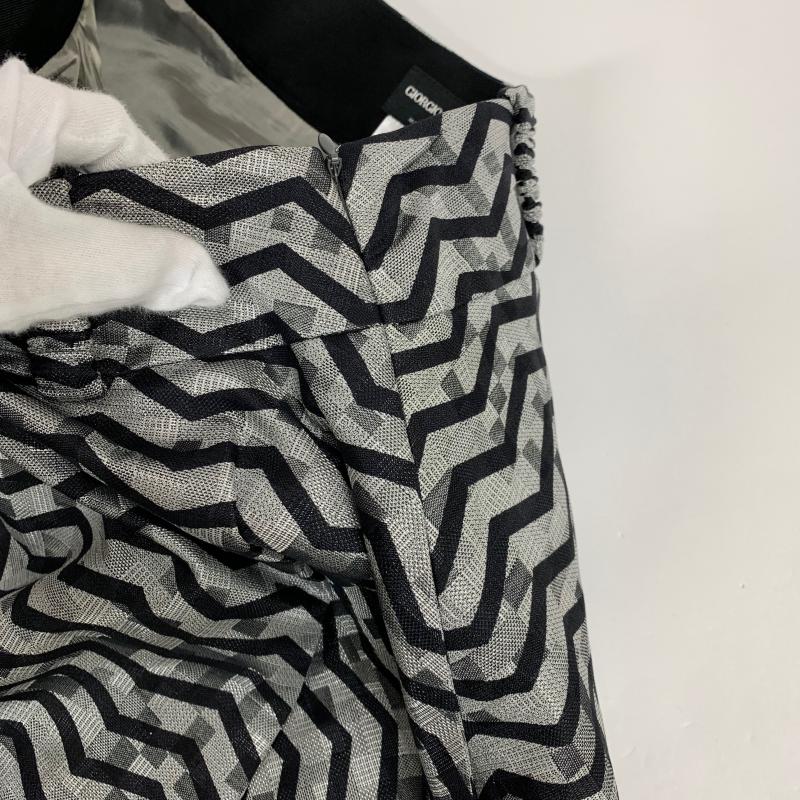 ジョルジオアルマーニ GIORGIO ARMANI スカート ミニスカート 38 総柄 X  黒 / ブラック / X 銀 / シルバー /  レディース USED 古着 中古 10032954