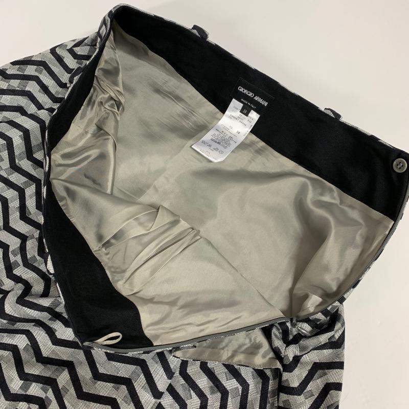 ジョルジオアルマーニ GIORGIO ARMANI スカート ミニスカート 38 総柄 X  黒 / ブラック / X 銀 / シルバー /  レディース USED 古着 中古 10032954