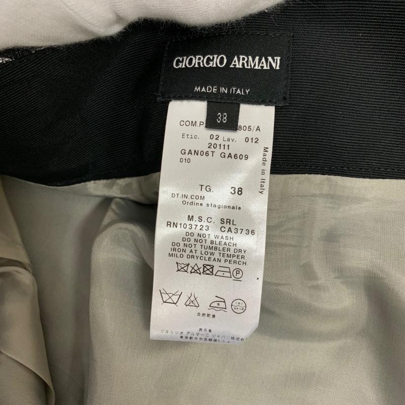 ジョルジオアルマーニ GIORGIO ARMANI スカート ミニスカート 38 総柄 X  黒 / ブラック / X 銀 / シルバー /  レディース USED 古着 中古 10032954
