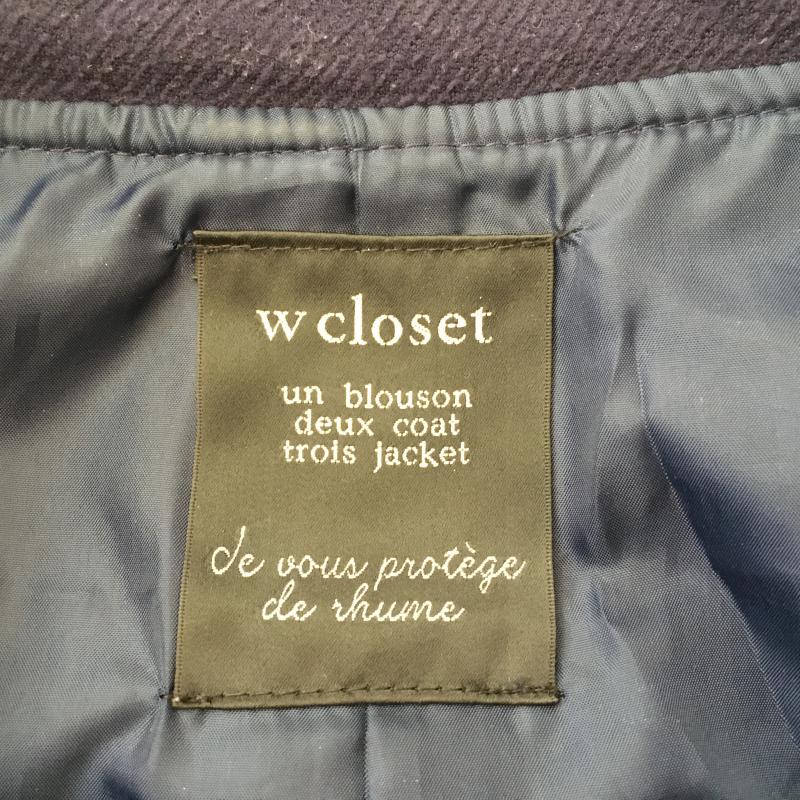 ダブルクローゼット w closet コート コート一般 FREE 無地 紺 / ネイビー /  レディース USED 古着 中古 10032967