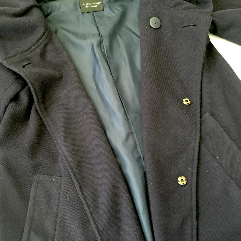 ダブルクローゼット w closet コート コート一般 FREE 無地 紺 / ネイビー /  レディース USED 古着 中古 10032967