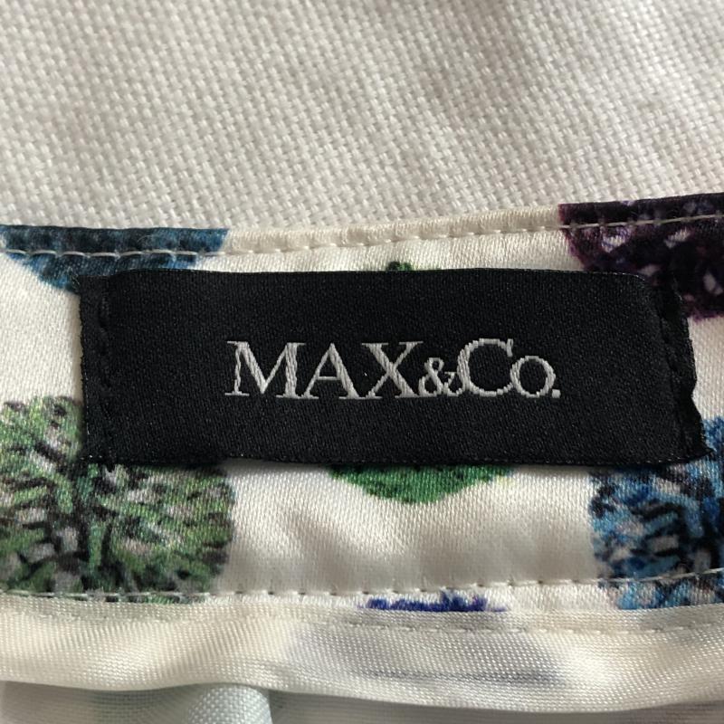 マックスアンドコー MAX&CO スカート ミニスカート タックスカート　サテン 38 総柄 X プリント X ドット X  白 / ホワイト / X マルチカラー / マルチカラー /  レディース USED 古着 中古 10032983