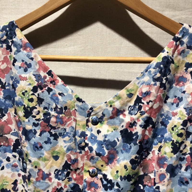 イエナスローブ IENA SLOBE ワンピース ミニスカート M 花柄 白 / ホワイト / X 青 / ブルー / X 桃 / ピンク / X 紫 / パープル / X 緑 / グリーン / X 黄 / イエロー / X 紺 / ネイビー /  レディース USED 古着 中古 10033070