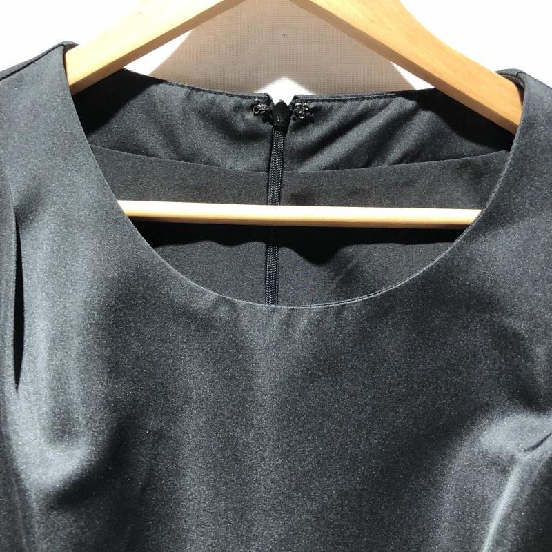 リミットレスラグジュアリー LIMITLESS LUXURY ワンピース ひざ丈スカート 38 無地 黒 / ブラック /  レディース USED 古着 中古 10033072
