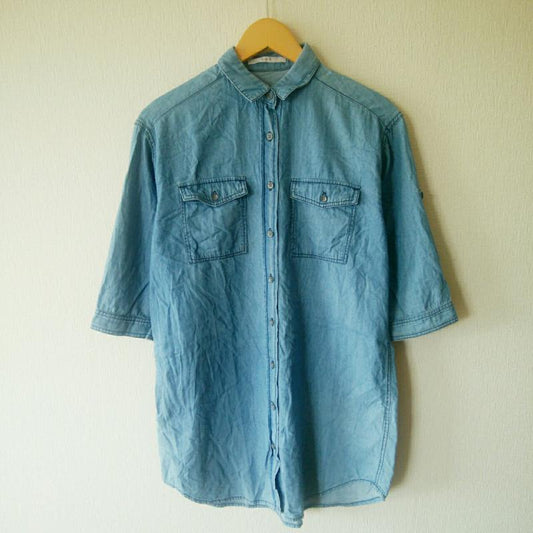 ケービーエフ KBF シャツ、ブラウス 七分袖 FREE 無地 インディゴ / インディゴ /  レディース USED 古着 中古 10033092