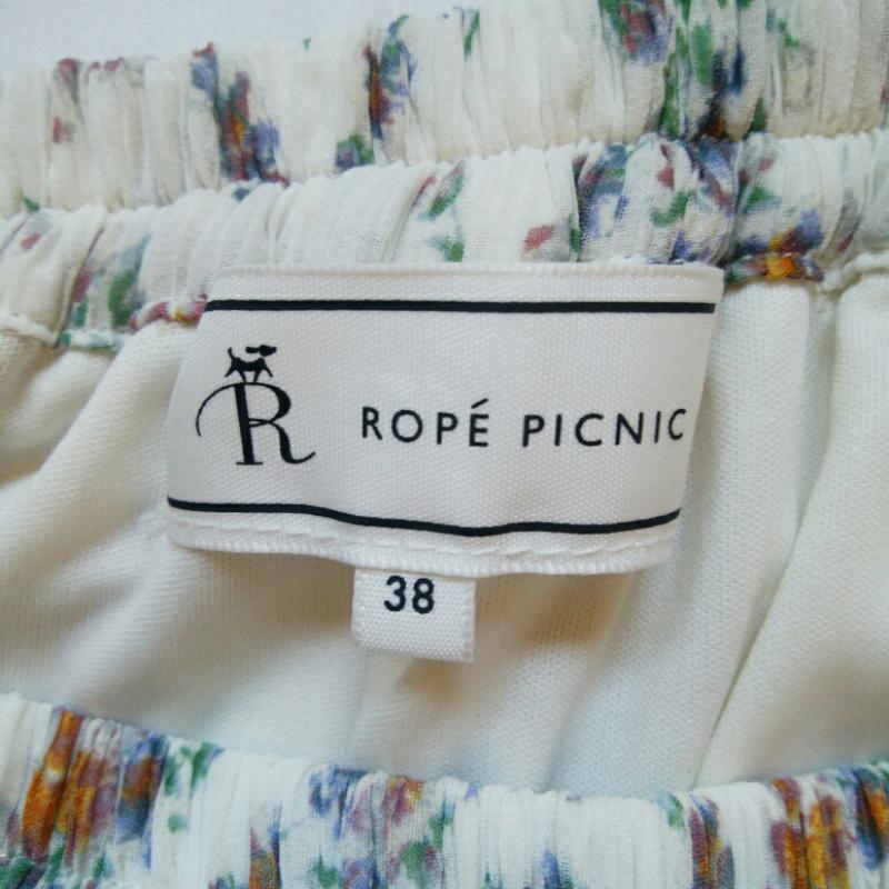 ロペピクニック ROPE' PICNIC ボトムス ボトムス スカンツ 38 花柄 白 / ホワイト /  レディース USED 古着 中古 10033101