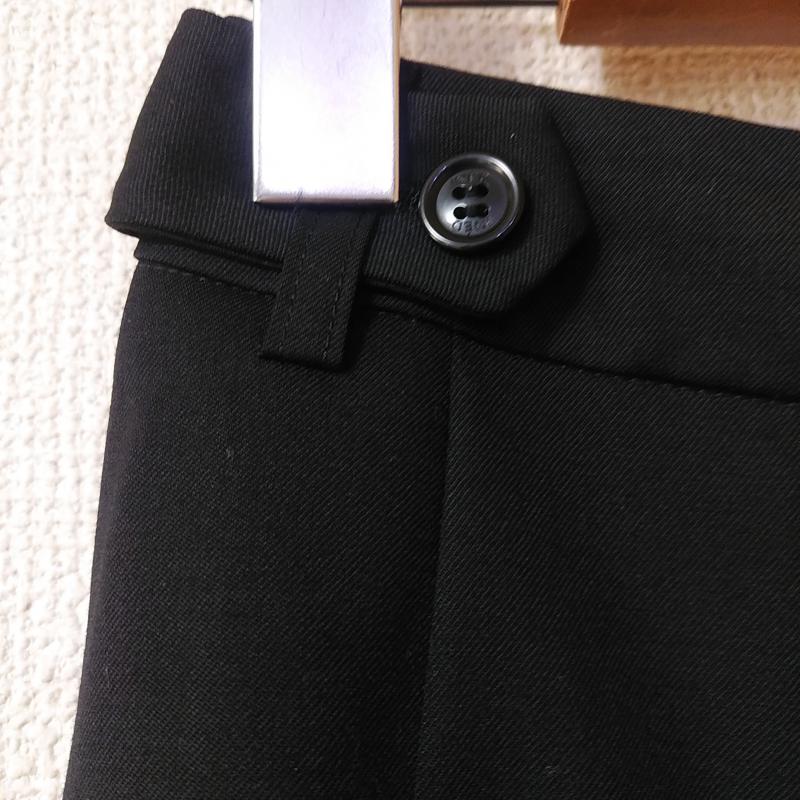 イネド INED スカート ひざ丈スカート 7 無地 黒 / ブラック /  レディース USED 古着 中古 10033111