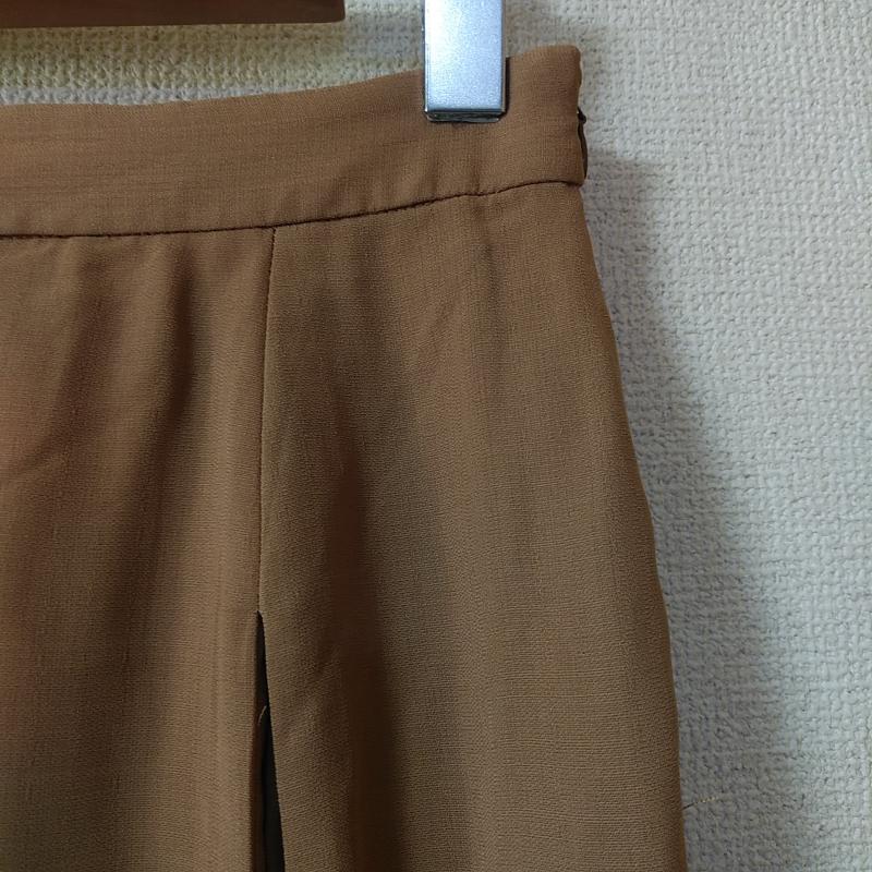 プロポーションボディドレッシング PROPORTION BODY DRESSING スカート ひざ丈スカート プリーツ切り替えフレアスカート 2 無地 茶 / ブラウン /  レディース USED 古着 中古 10033113