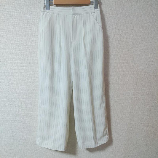 プロポーションボディドレッシング PROPORTION BODY DRESSING ボトムス ボトムス ガウチョパンツ 1 ストライプ 白 / ホワイト / X 黒 / ブラック /  レディース USED 古着 中古 10033119