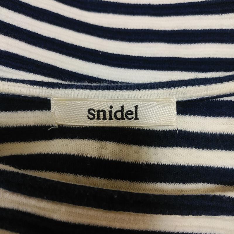 スナイデル SNIDEL ワンピース ミニスカート 0 ボーダー柄 白 / ホワイト / X 紺 / ネイビー /  レディース USED 古着 中古 10033139