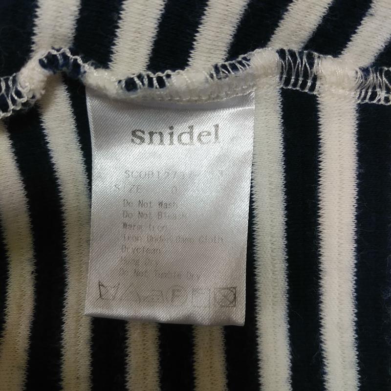 スナイデル SNIDEL ワンピース ミニスカート 0 ボーダー柄 白 / ホワイト / X 紺 / ネイビー /  レディース USED 古着 中古 10033139