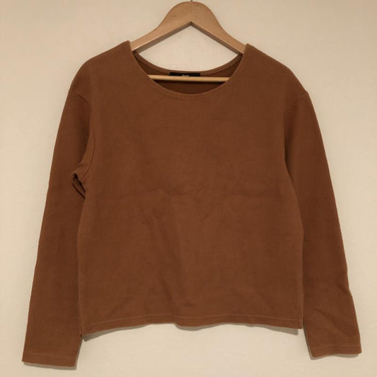 カスタネ Kastane カットソー 長袖 リブカットソー FREE 無地 茶 / ブラウン /  レディース USED 古着 中古 10033149
