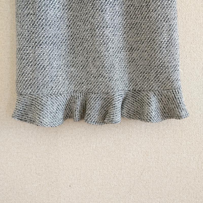 イプダ epuda ワンピース ひざ丈スカート 38 無地 白 / ホワイト / X 黒 / ブラック /  レディース USED 古着 中古 10033186
