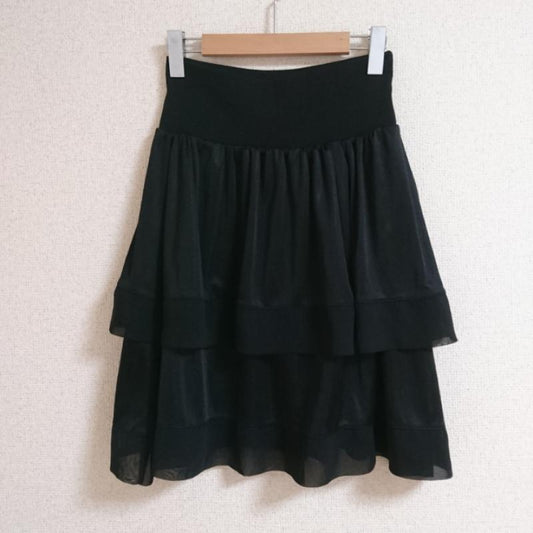 エスプリミュール ESPRITMUR スカート ひざ丈スカート 無地 黒 / ブラック /  レディース USED 古着 中古 10033205